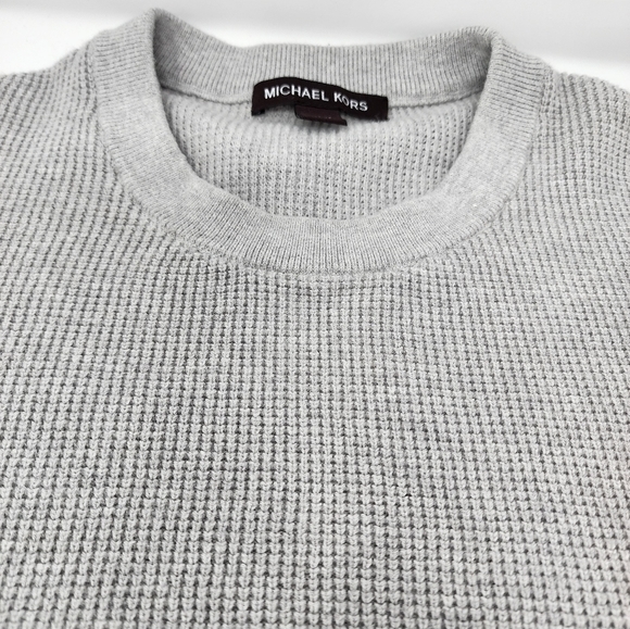 Michael Kors Men's XL Light Gray Crew Neck Sweater - Picture 8 of 11